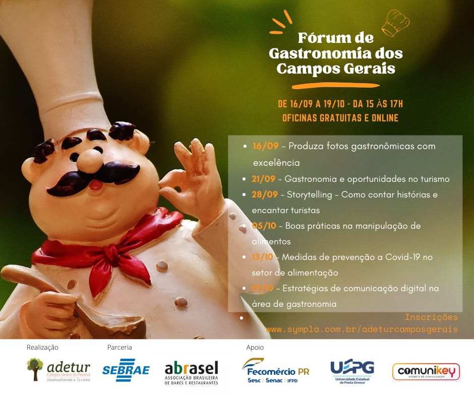 Empresários tibagianos podem participar do Fórum de Gastronomia dos Campos Gerais