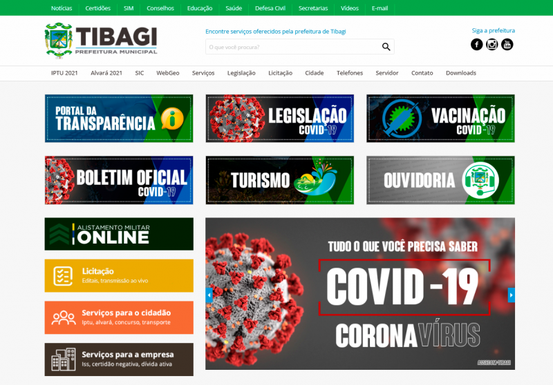 Site da Prefeitura de Tibagi possui novos itens de acesso à informação