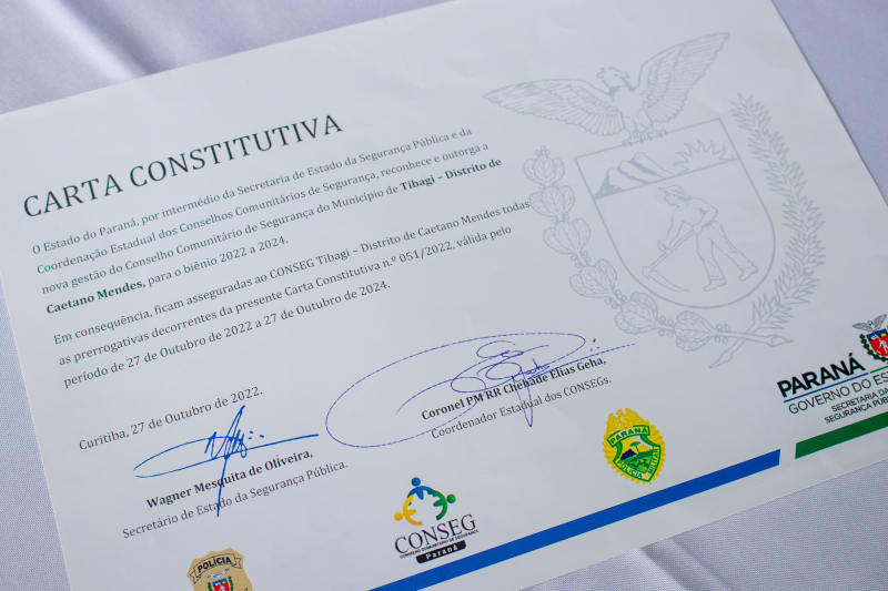 CONSEG de Caetano Mendes, em Tibagi, recebe carta constitutiva