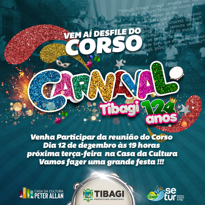 Cultura de Tibagi realiza reunião para discutir Desfile do Corso no Carnaval 2024