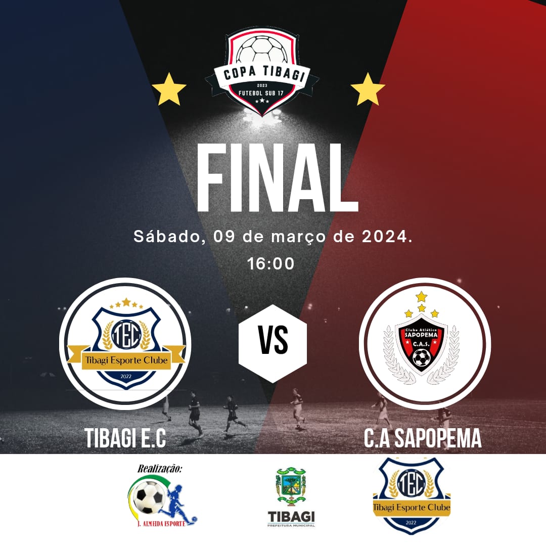Tibagi Esporte Clube e Clube Atlético Sapopema decidem a Copa Tibagi Sub-17 neste sábado